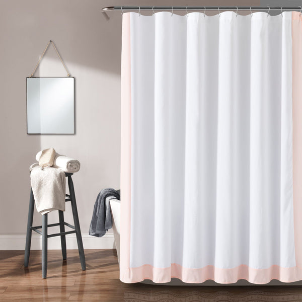 Lush Décor Block Border Shower Curtain