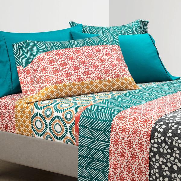 Lush Décor Bohemian Stripe 6 Piece Soft Sheet Set
