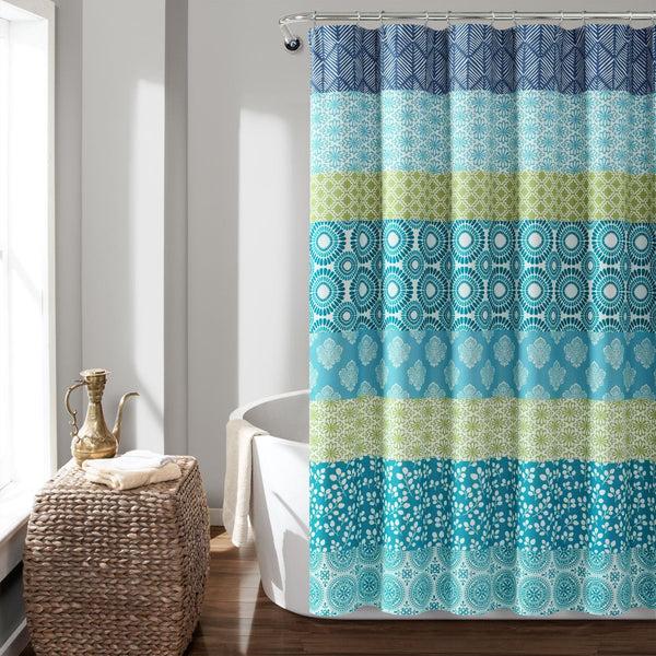Lush Décor Bohemian Stripe Shower Curtain