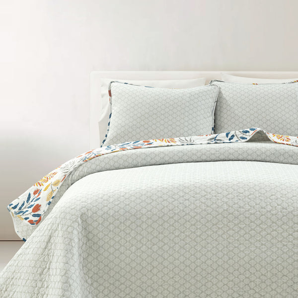 Lush Décor Boho Botanical Floral Quilt 3 Piece Set