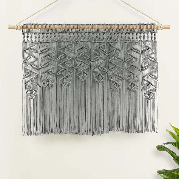 Lush Décor Boho Macrame Leaf Cotton Valance
