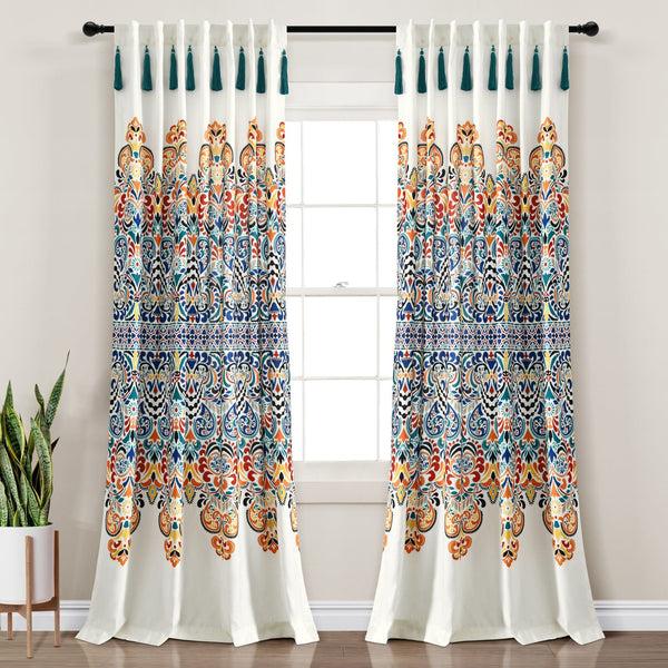 lush décor Boho Medallion Window Curtain Panel Set