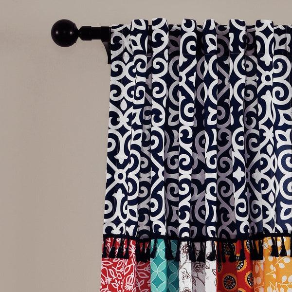 Lush Décor Boho Patch Window Curtain Panel Set