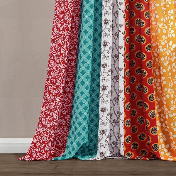 Lush Décor Boho Patch Window Curtain Panel Set