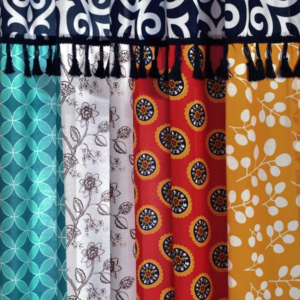 Lush Décor Boho Patch Window Curtain Panel Set