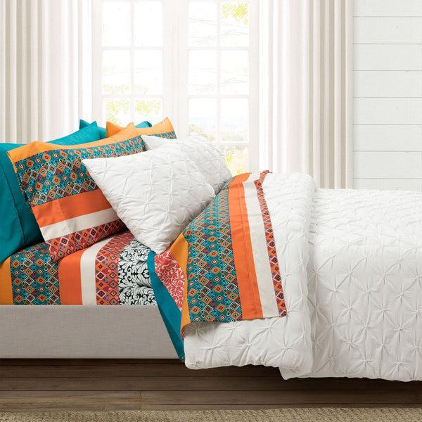 lush décor Boho Stripe 6 Piece Soft Sheet Set