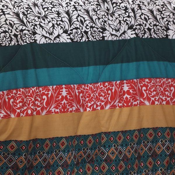Lush Décor Boho Stripe 7 Piece Comforter Set