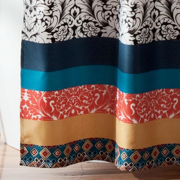 Lush Décor Boho Stripe Shower Curtain
