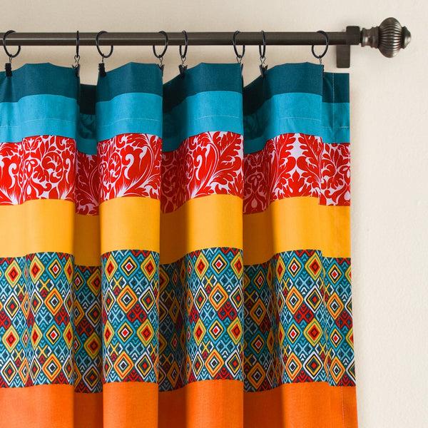 Lush Décor Boho Stripe Window Curtain Panel Set