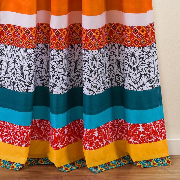 Lush Décor Boho Stripe Window Curtain Panel Set