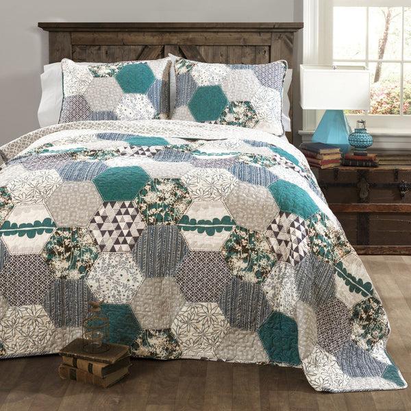 Lush Décor Briley Quilt 3 Piece Set