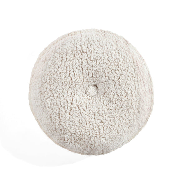 Lush Décor Button Soft Sherpa Round Throw Pillow