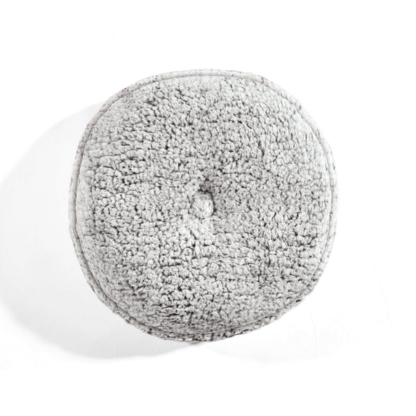 Lush Décor Button Soft Sherpa Round Throw Pillow