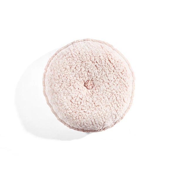Lush Décor Button Soft Sherpa Round Throw Pillow