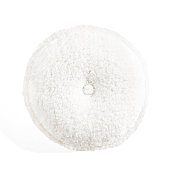 lush décor Button Soft Sherpa Round Throw Pillow