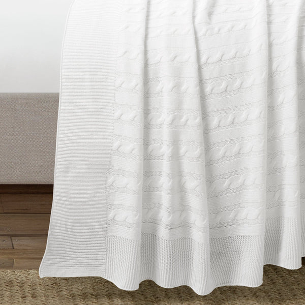 Lush Décor Cable Soft Knitted Blanket/Coverlet
