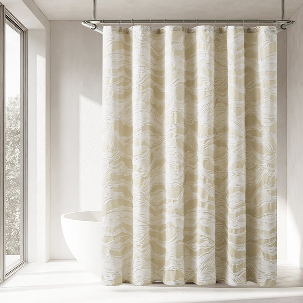 lush décor Cascade Wave Shower Curtain