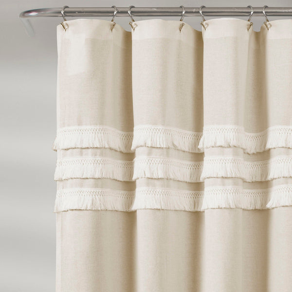 Lush Décor Ciel Tassel Shower Curtain