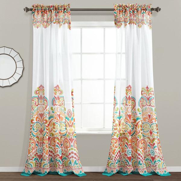 lush décor Clara Sheer Window Curtain Panel Set