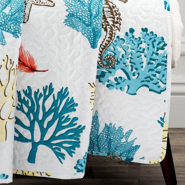 Lush Décor Coastal Reef Feather Throw