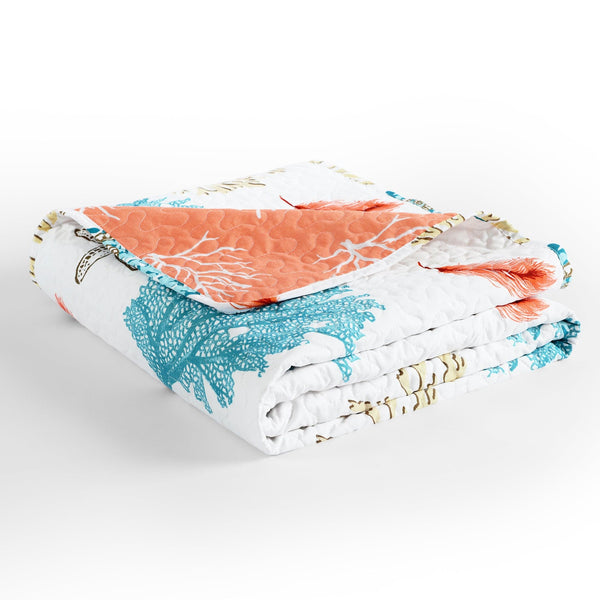 Lush Décor Coastal Reef Feather Throw