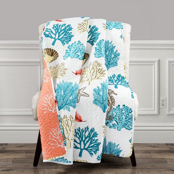 lush décor Coastal Reef Feather Throw