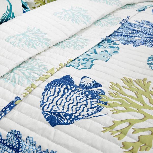 Lush Décor Coastal Reef Quilt 3 Piece Set