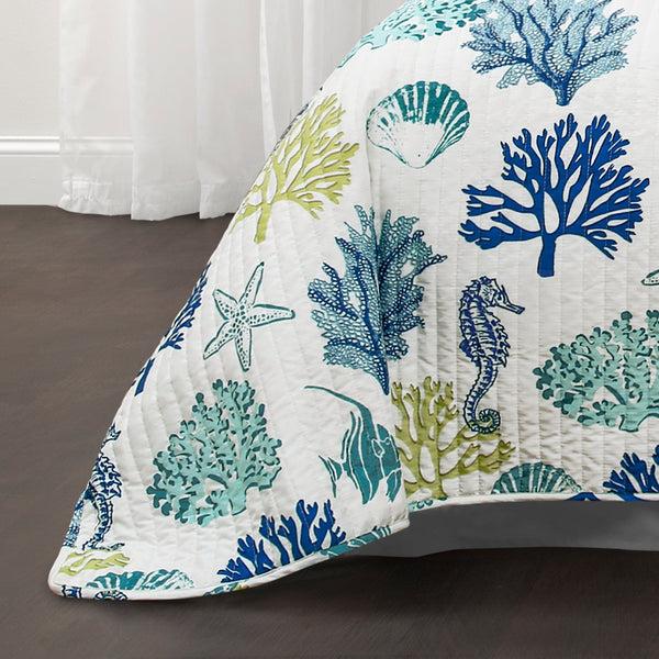 Lush Décor Coastal Reef Quilt 3 Piece Set