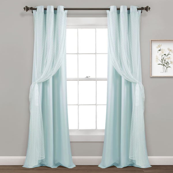 lush décor Cottage Polka Dot Sheer Window Curtain