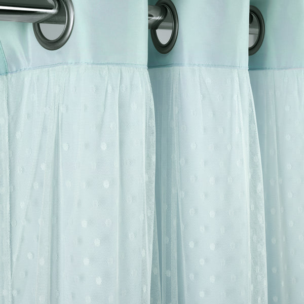 Lush Décor Cottage Polka Dot Sheer Window Curtain