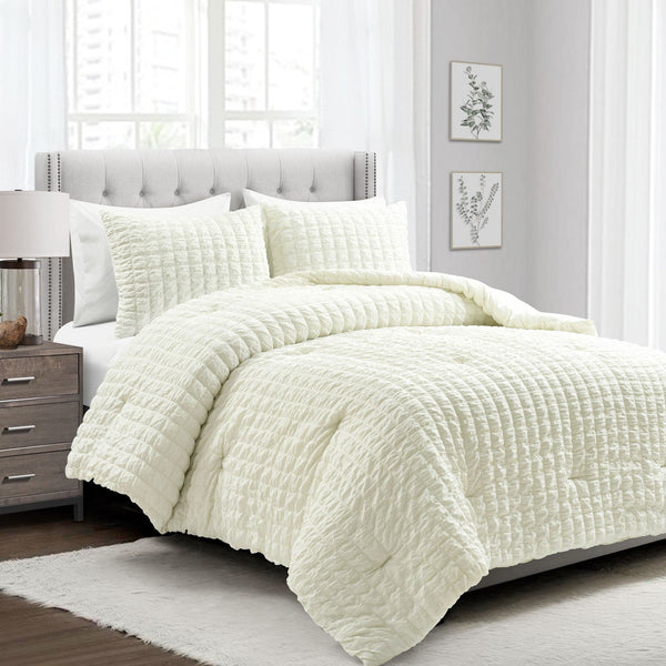 Lush Décor Crinkle Textured Dobby Comforter Set