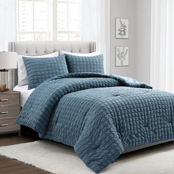 Lush Décor Crinkle Textured Dobby Comforter Set
