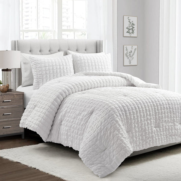 lush décor Crinkle Textured Dobby Comforter Set