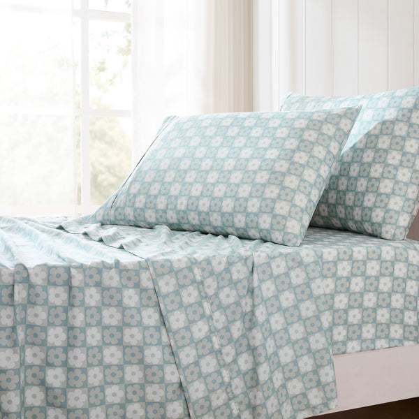 Lush Décor Daisy Checkered Sheet Set
