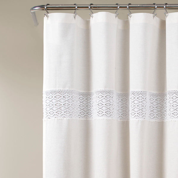 Lush Décor Dana Lace Shower Curtain