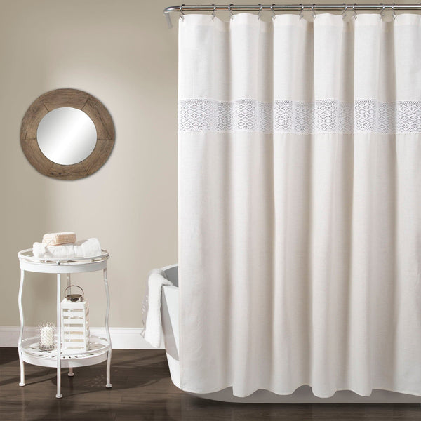 Lush Décor Dana Lace Shower Curtain