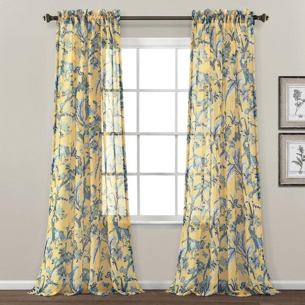 lush décor Dolores Sheer Window Curtain Panel Set