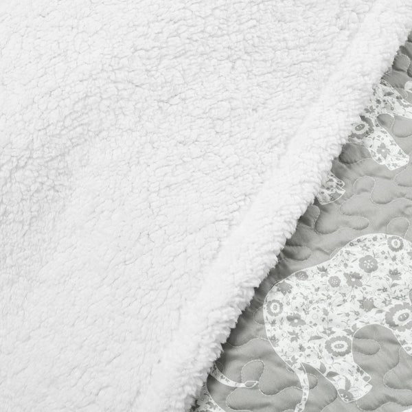 Lush Décor Elephant Parade Sherpa Blanket/Coverlet