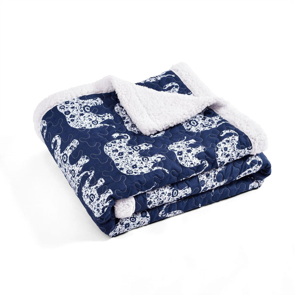 Lush Décor Elephant Parade Sherpa Throw