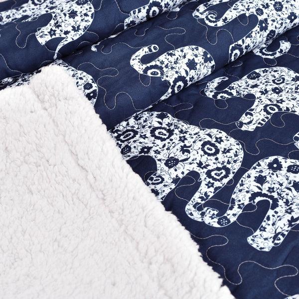 Lush Décor Elephant Parade Sherpa Throw
