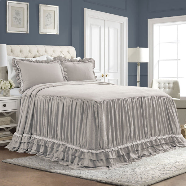 Lush Décor Ella Ruffle Lace 3 Piece Bedspread Set