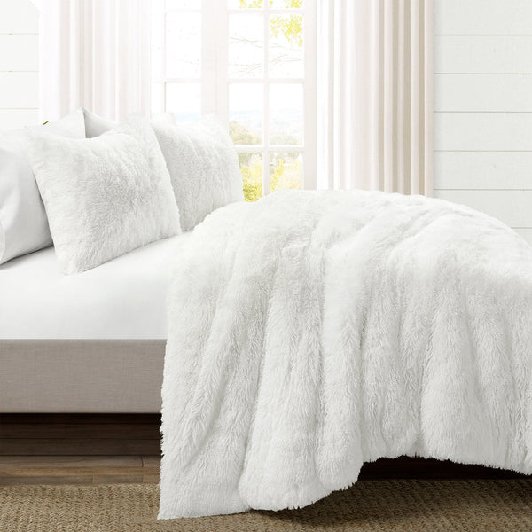 Lush Décor Emma Faux Fur Duvet Cover 3 Piece Set