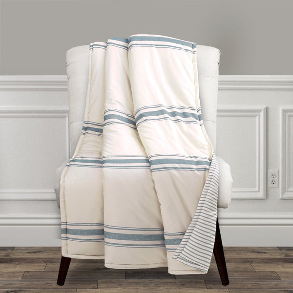 Lush Décor Farmhouse Stripe Throw
