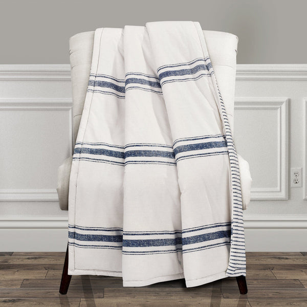 Lush Décor Farmhouse Stripe Throw