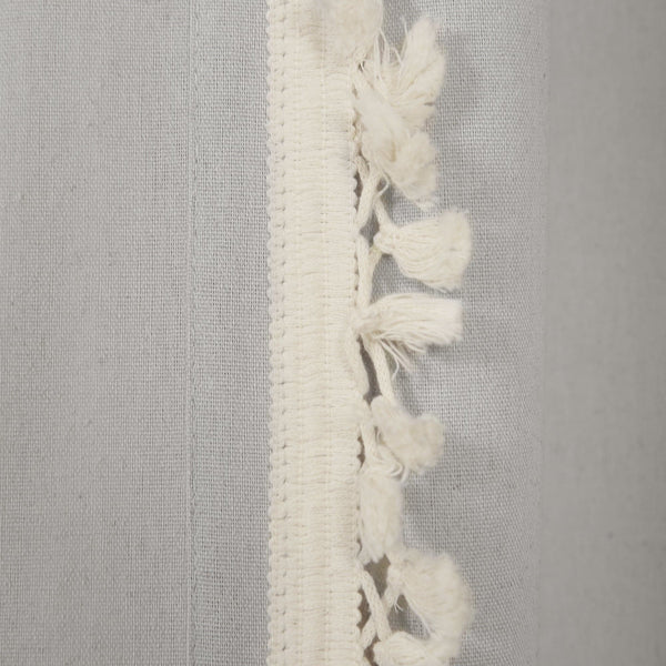 Lush Décor Faux Linen Tassel Window Curtain Panel