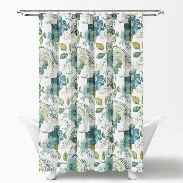Lush Décor Floral Paisley Shower Curtain