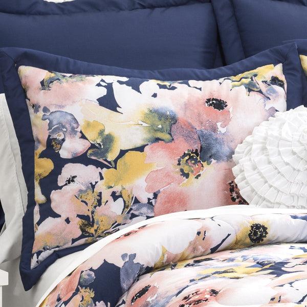 Lush Décor Floral Watercolor Comforter 7 Piece Set