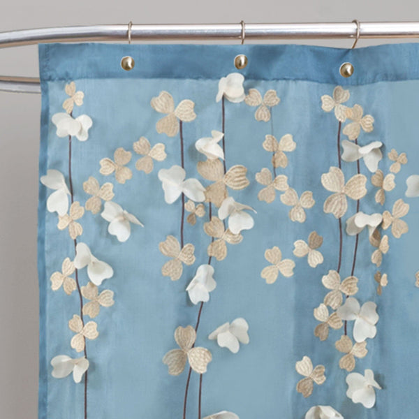 Lush Décor Flower Drops Shower Curtain