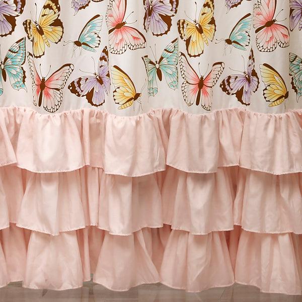 Lush Décor Flutter Butterfly Shower Curtain