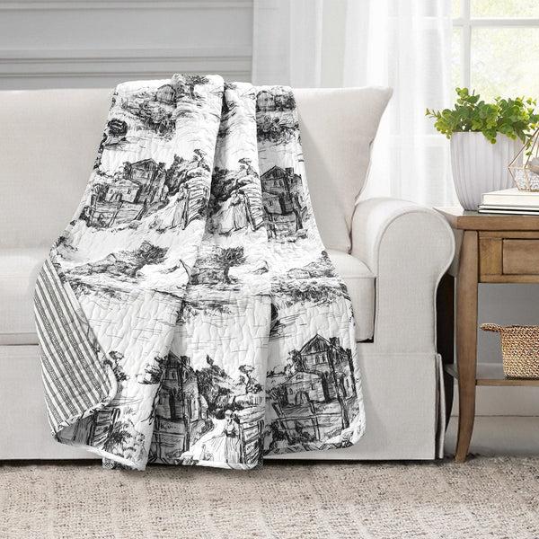 Lush Décor French Country Toile Throw